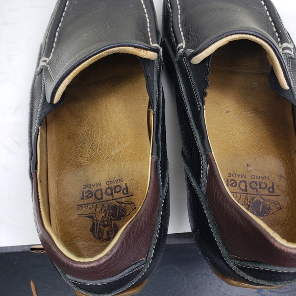 Pabder Black Brown Calf Leather Loafer Men's 7.5 M - Picture 7 of 10